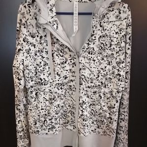 Lululemon Stride snow leopard full-zip jacket